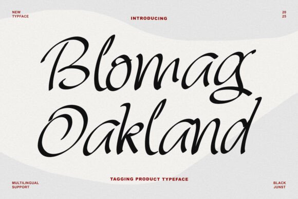 Blomag Oakland: A Modern Script Font for Editorial Elegance