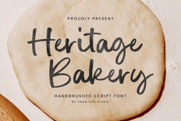 Heritage Bakery: A Charming Script Font for Makers and Creatives