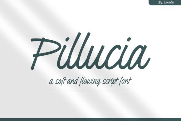 Pillucia: A Soft Script Font for Modern Branding Projects
