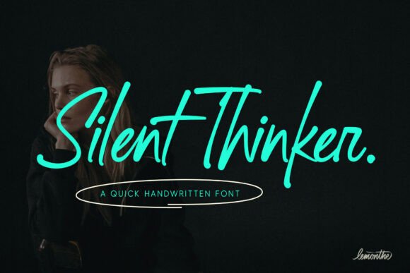 Silent Thinker: A Handwritten Font for Crafty Creators