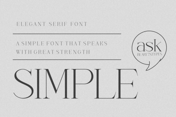 Simple Ask Font: A Refined Serif for Classy Craft Projects