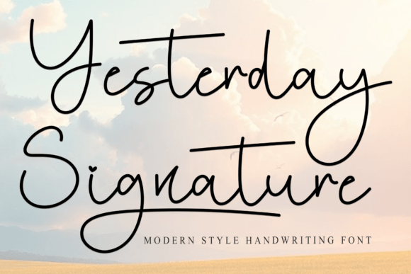 Yesterday Signature: A Script Font for Elegant Editorial Design